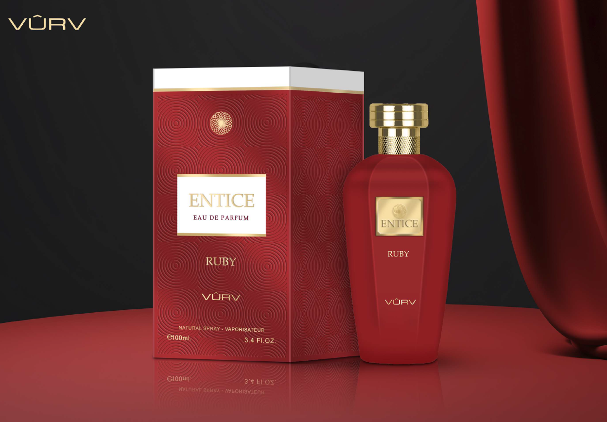 12 PCS (12 each) Vurv Entice Ruby Eau de Parfum 100 ml 3.4fl.oz