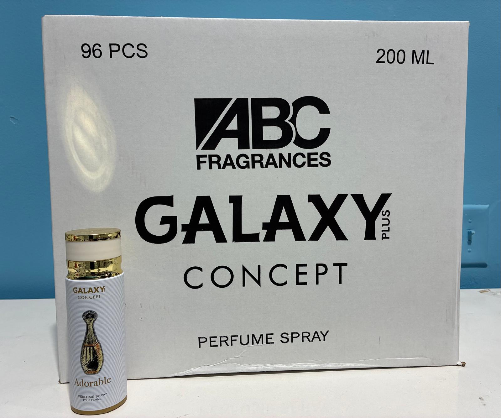 96 PCS (1.56 each) Galaxy Plus ADORABLE Perfume Spray Pour Femme 200ml