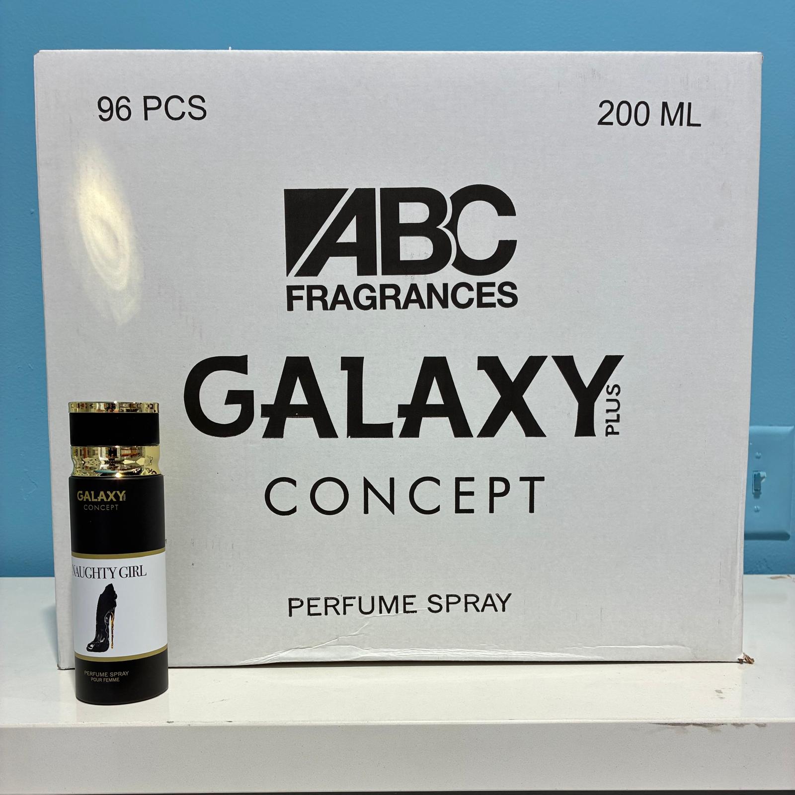 96 PCS (1.56 each) Galaxy Plus NAUGHTY GIRL Perfume Spray Pour Femme 200ml