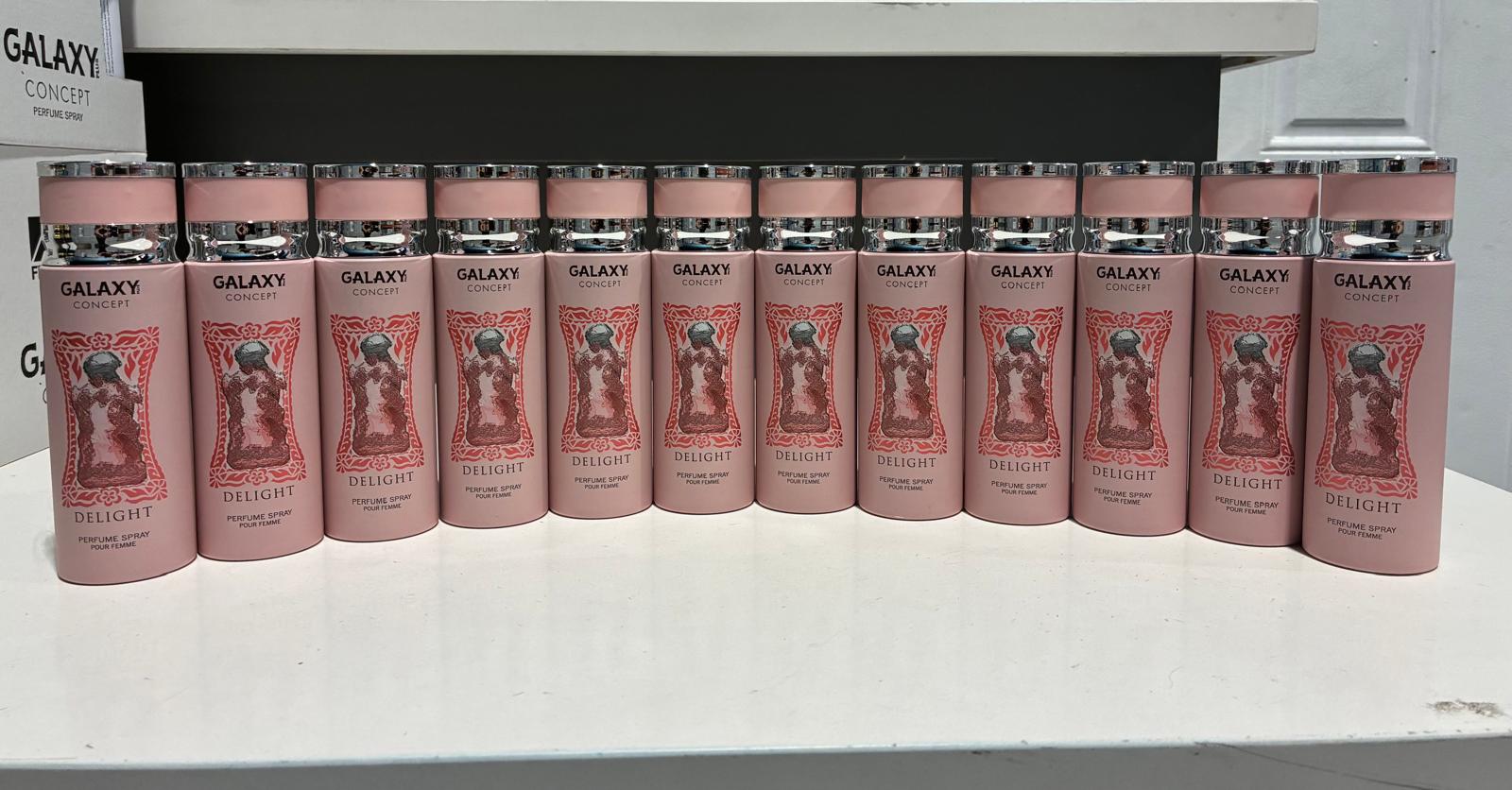 12 PCS (2.5 each) Galaxy Plus DELIGHT Perfume Spray Pour Femme 200ml