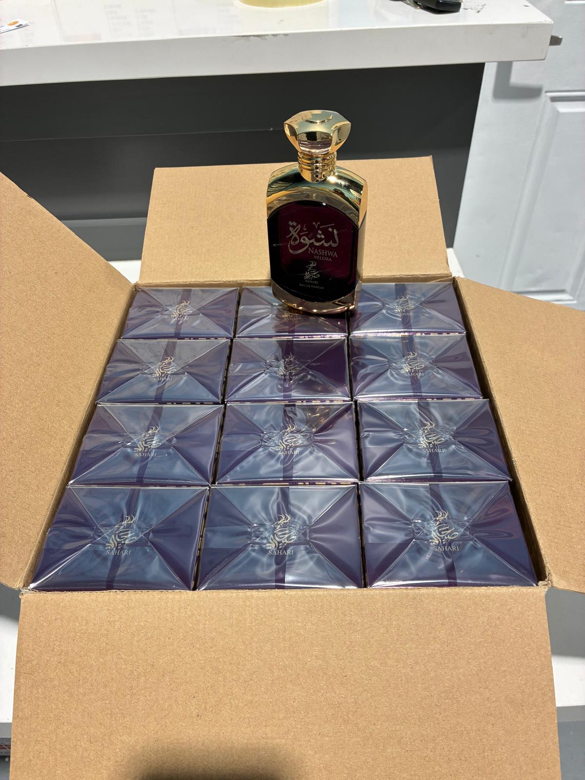 12 PCS (13.75 each) Sahari Nashwa Velora Eau De Parfum 100ml 3.4fl.oz