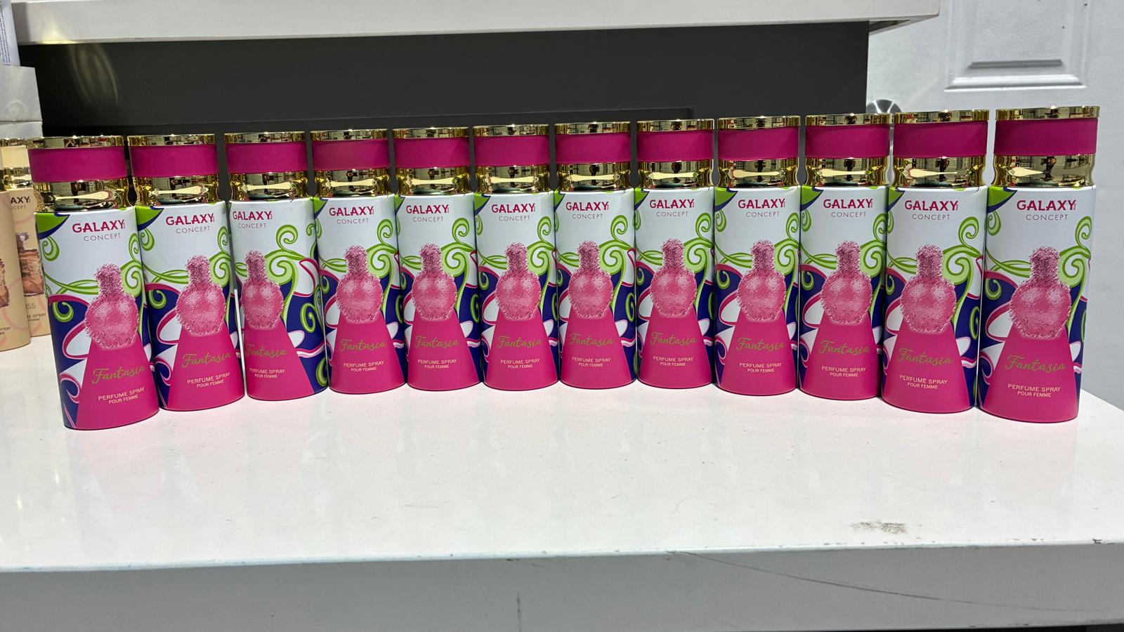 12 PCS (2.5 each) Galaxy Plus FANTASIA Perfume Spray Pour Femme 200ml