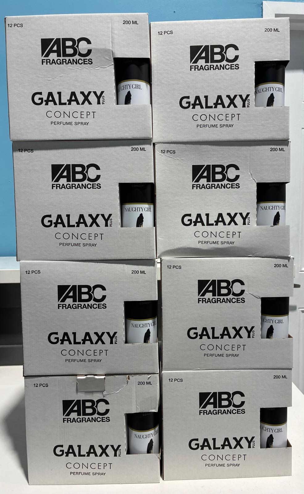 96 PCS (1.56 each) Galaxy Plus NAUGHTY GIRL Perfume Spray Pour Femme 200ml