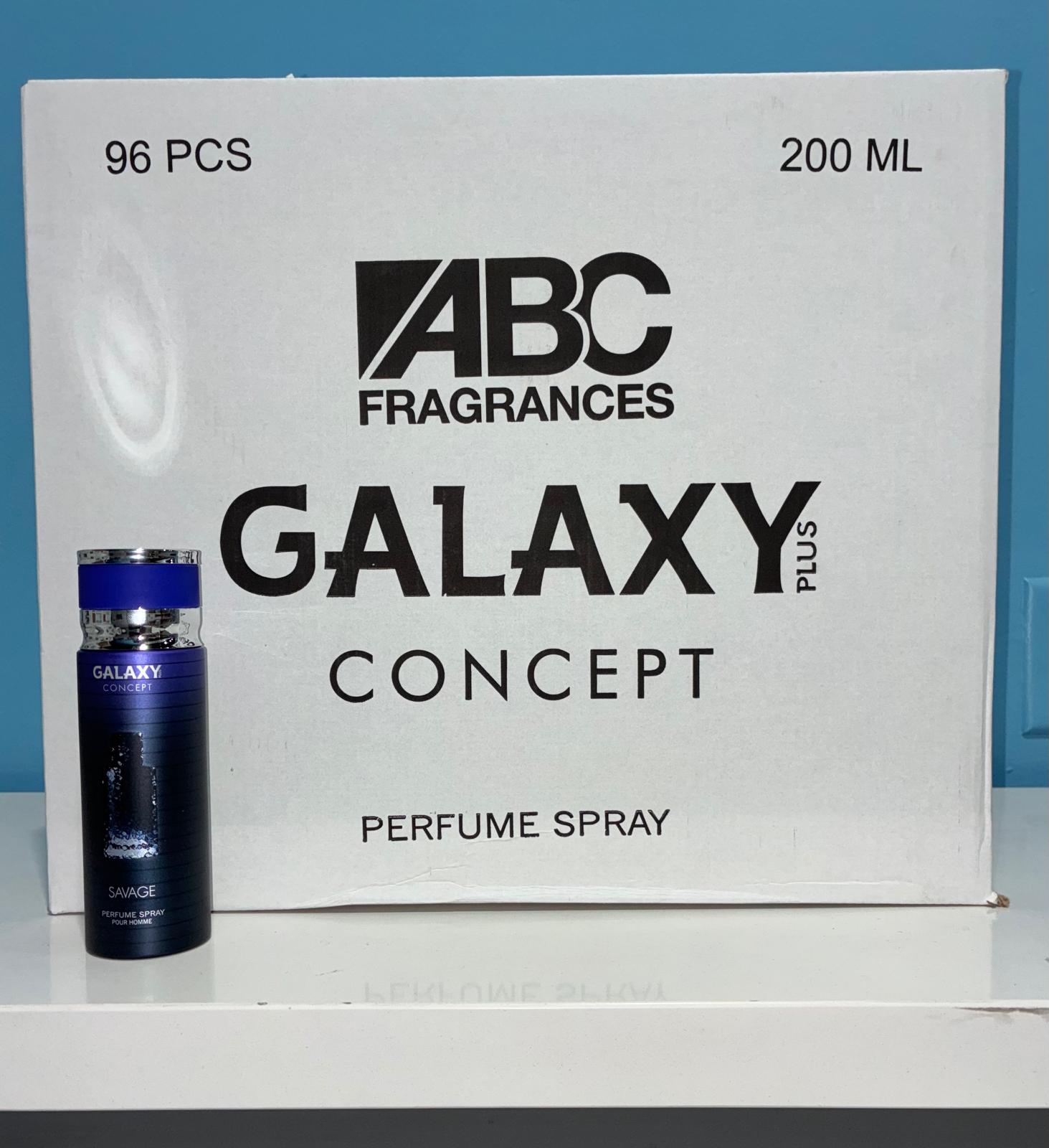 96 PCS (1.56 each) Galaxy Plus SAVAGE Perfume Spray Pour Homme 200ml