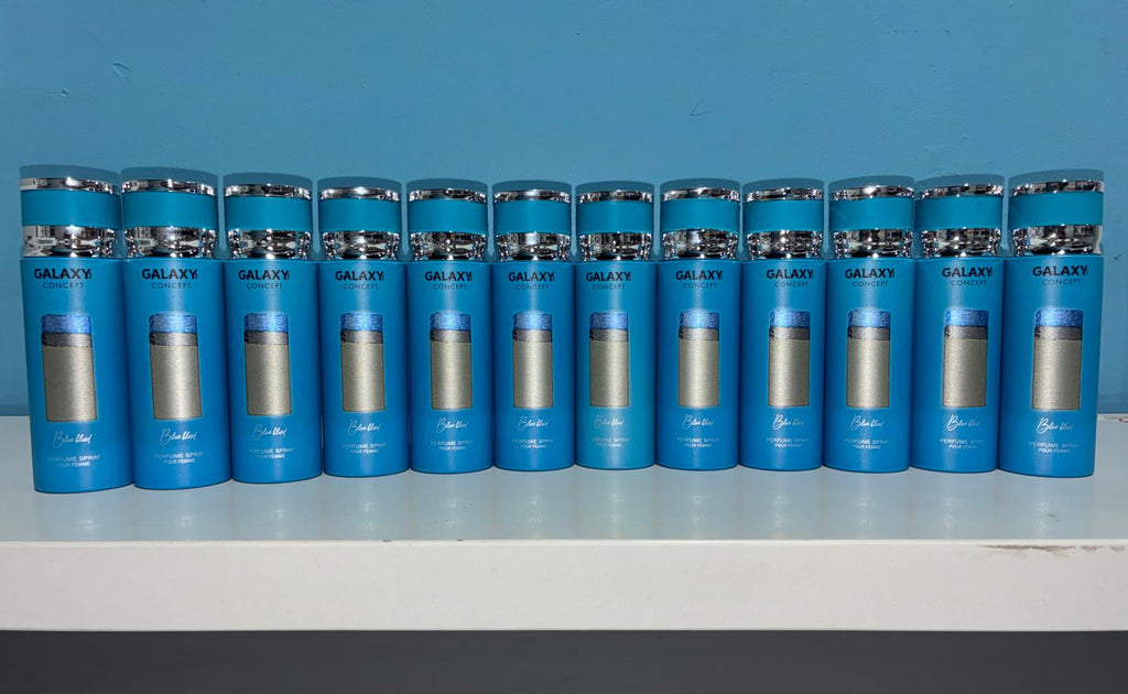 12 PCS (2.5 each) Galaxy Plus BLUE BLOOD Perfume Spray Pour Femme 200ml