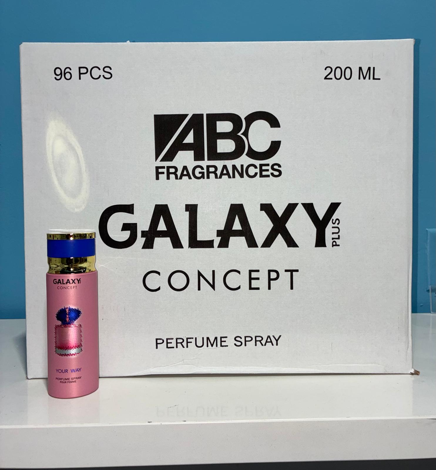 96 PCS (1.56 each) Galaxy Plus YOUR WAY Perfume Spray Pour Femme 200ml