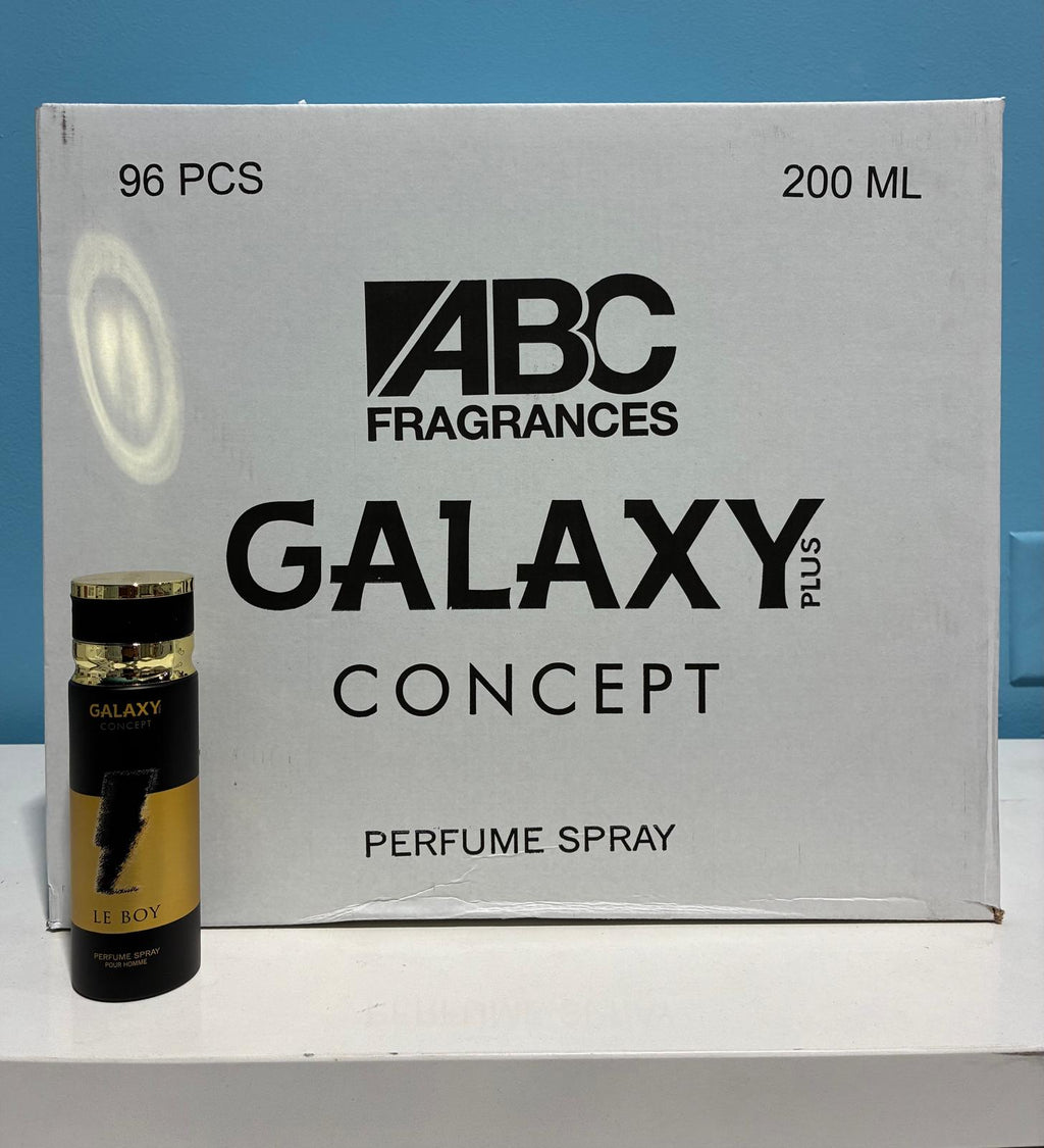 96 PCS (1.56 each) Galaxy Plus LE BOY Perfume Spray Pour Homme 200ml