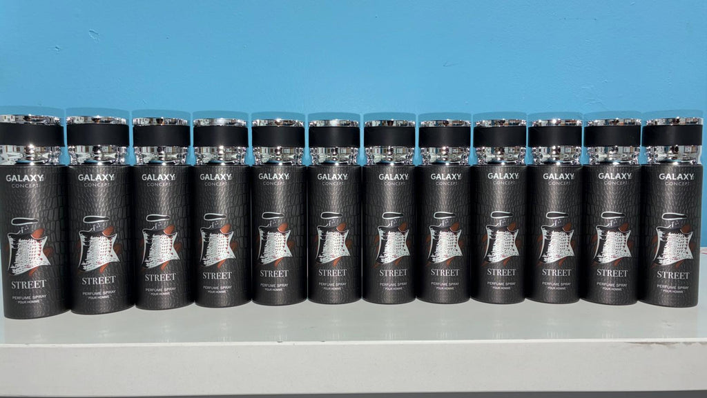 12 PCS (2.5 each) Galaxy Plus STREET Perfume Spray Pour Homme 200ml