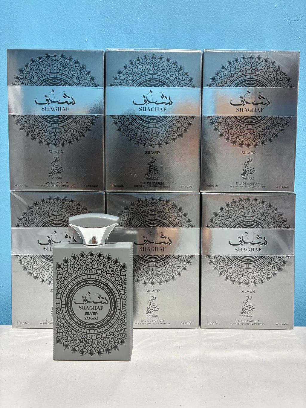 6 PCS (15 each) Sahari Shaghaf Silver Eau de Parfum 100ml