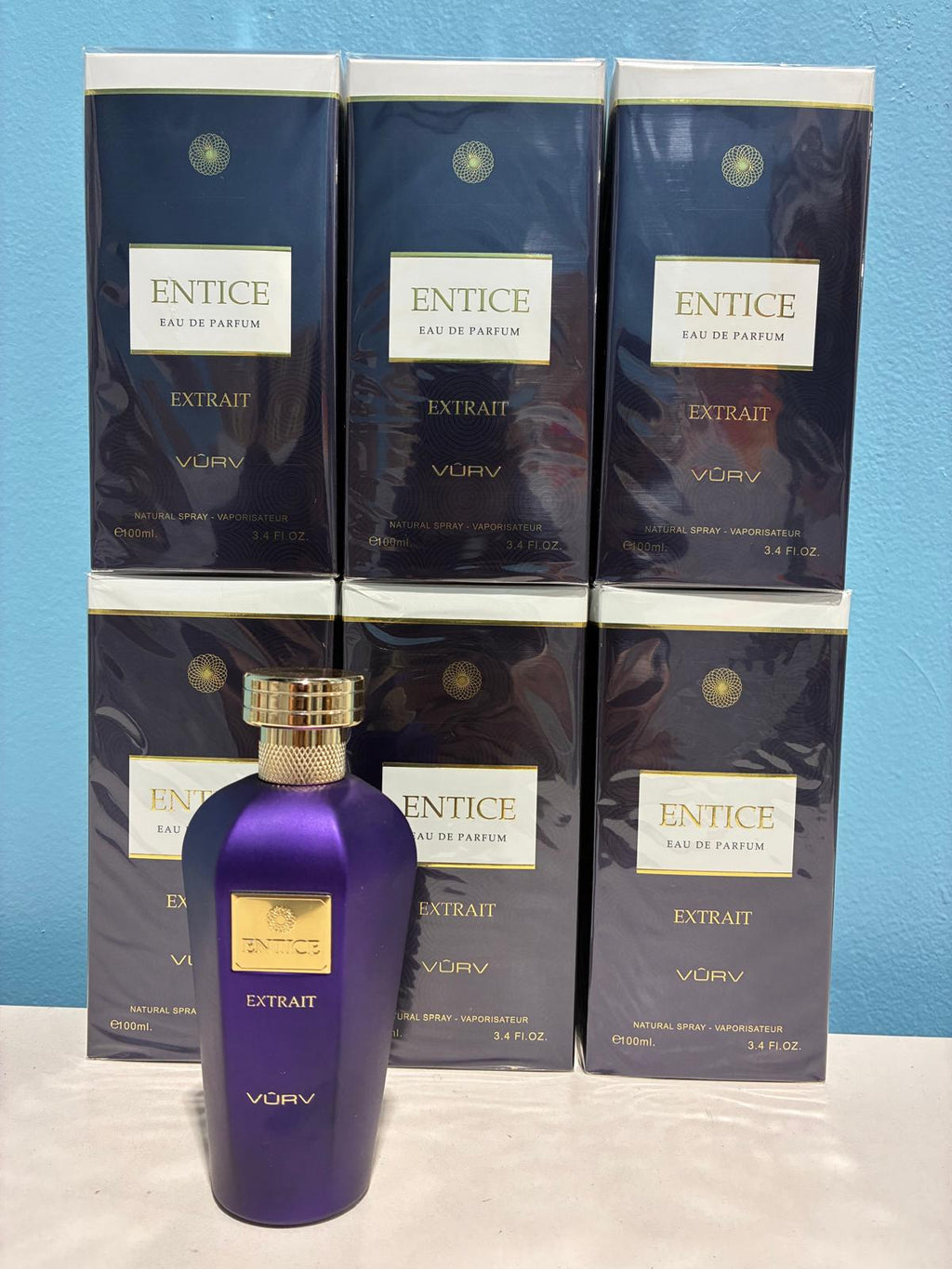 6 PCS (15 each) Vurv Entice Extrait Eau de Parfum 100ml 3.4fl.oz