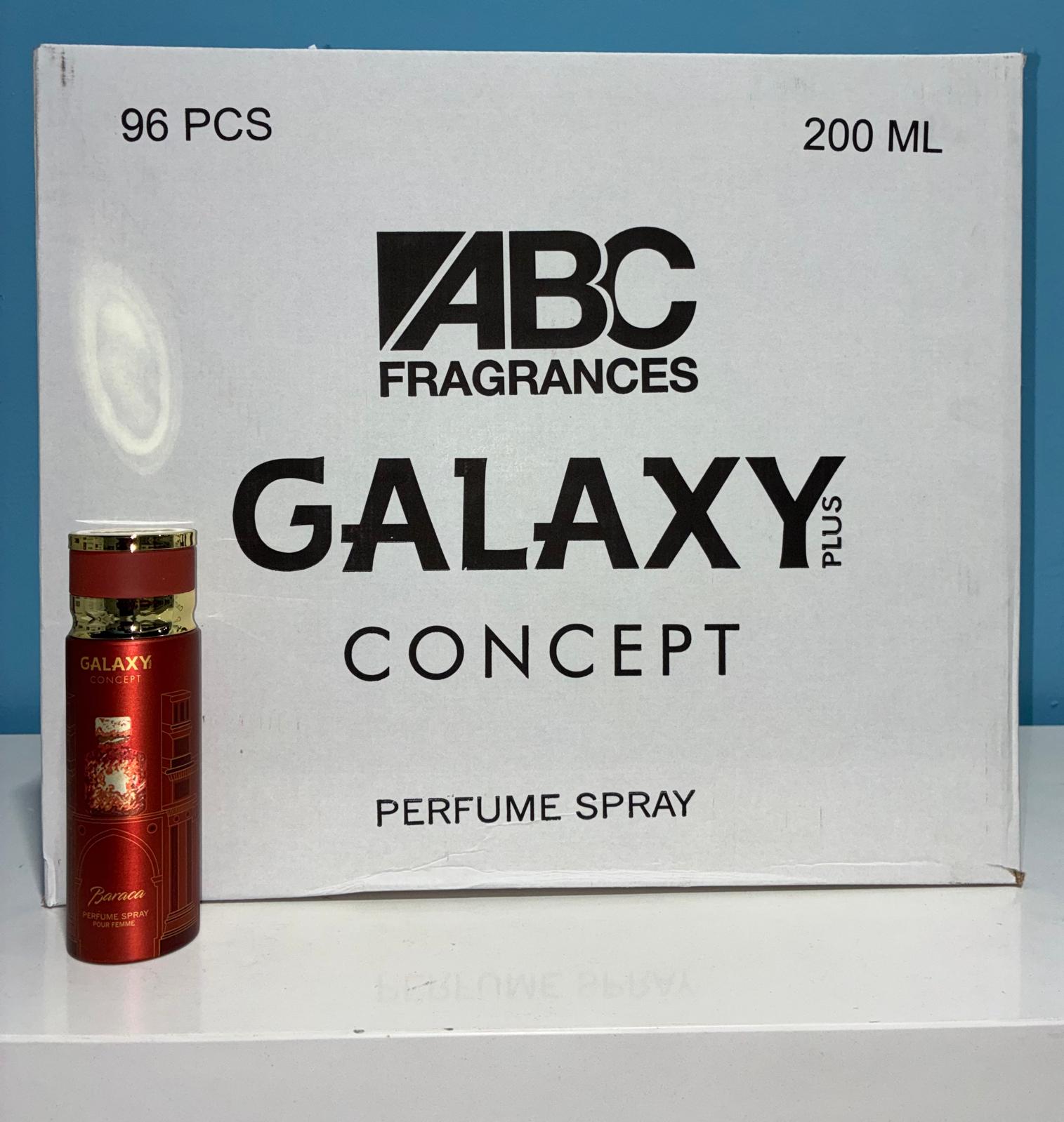 96 PCS (1.56 each) Galaxy Plus BARACA Perfume Spray Pour Femme 200ml