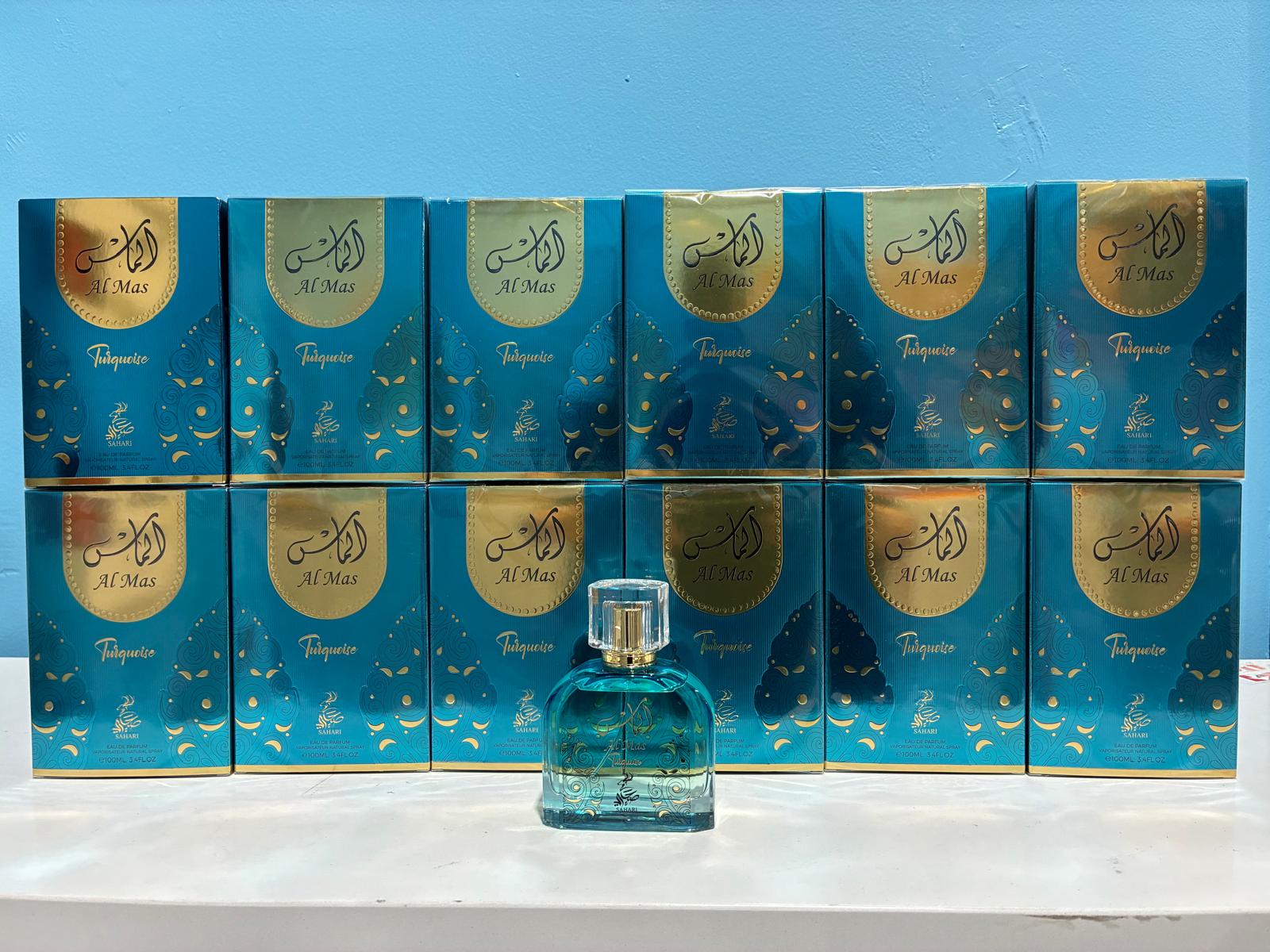12 PCS (12 each) Sahari Al Mas Turquoise Eau de Parfum 100ml 3.4fl.oz