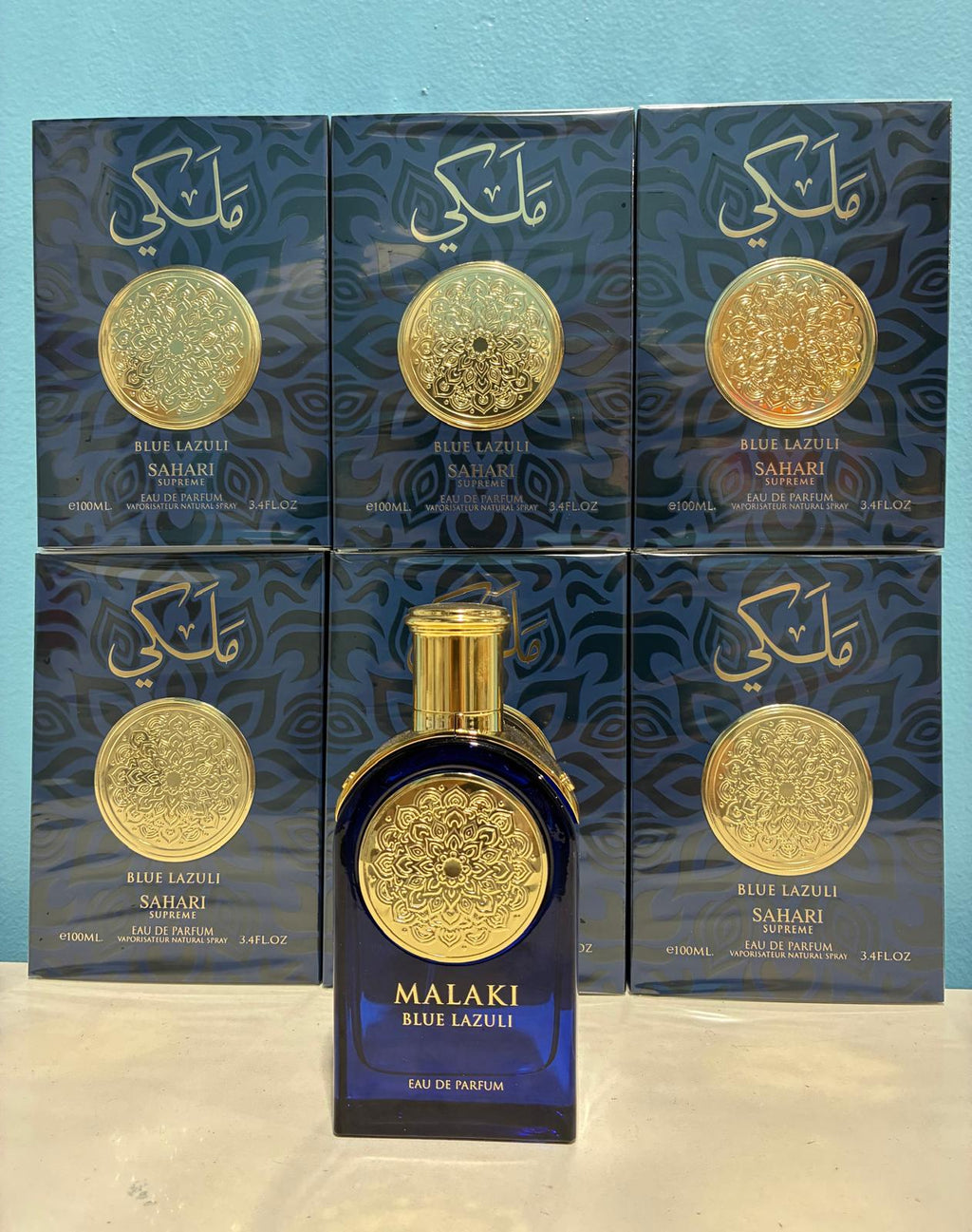 6 PCS (17 each) Sahari Malaki BLUE LAZULI Eau de Parfum 100ml 3.4fl.oz