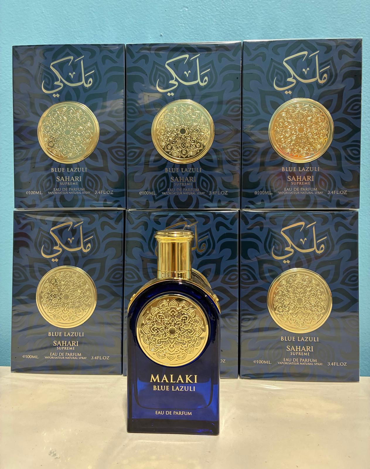 6 PCS (17 each) Sahari Malaki BLUE LAZULI Eau de Parfum 100ml 3.4fl.oz