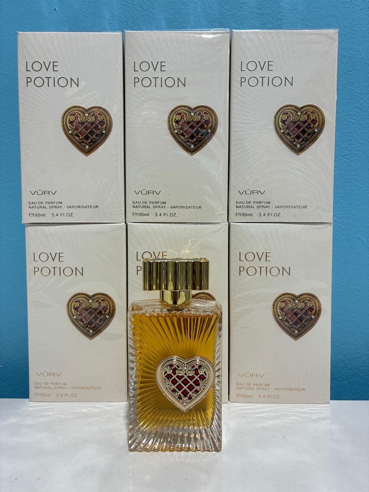 6 PCS (15 each) Vurv - Love Potion Eau De Parfum 100ml 3.4fl.oz